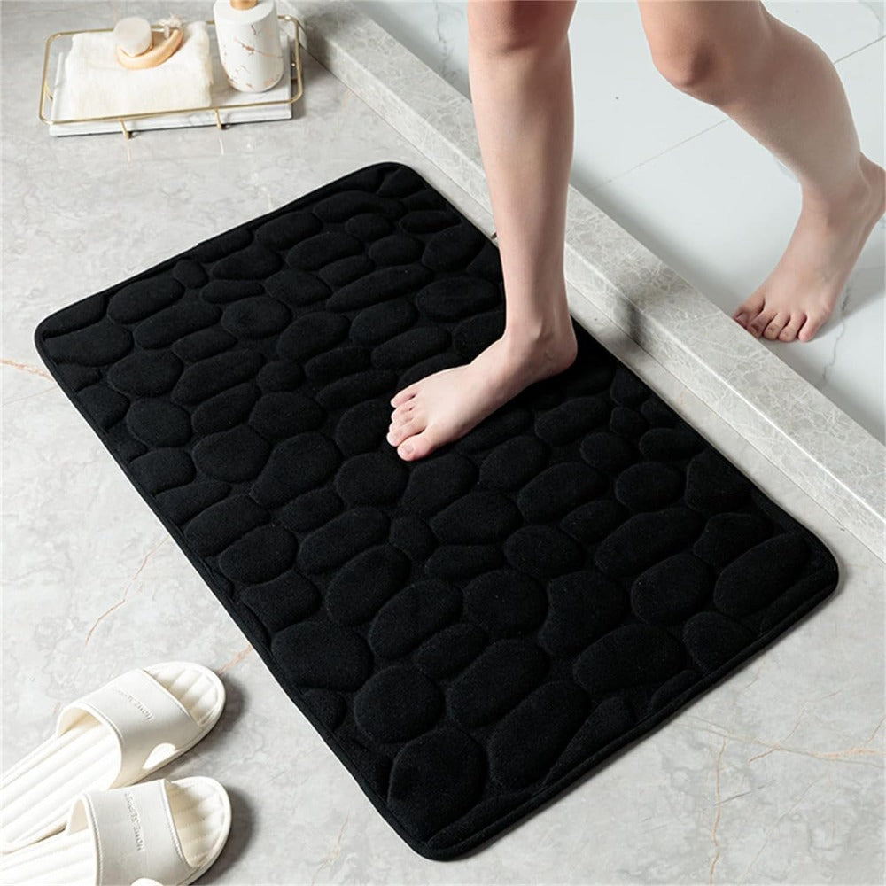 Velona Bath Mat – Soft 3D Pebble Texture
