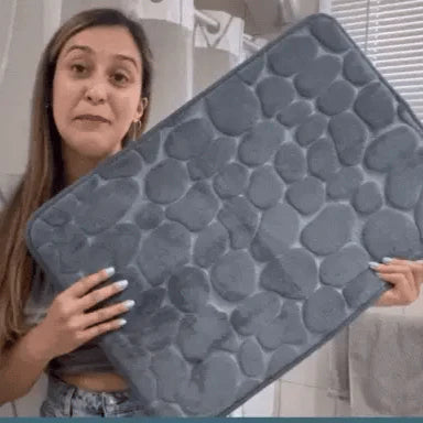 Velona Bath Mat – Soft 3D Pebble Texture