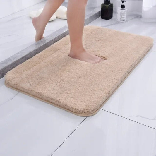 Velonaliving - Microfiber Plush Bathroom Rug