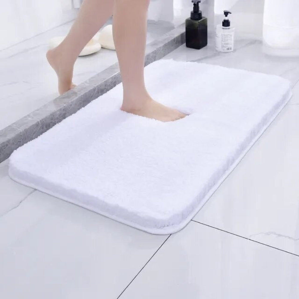 Velonaliving - Microfiber Plush Bathroom Rug